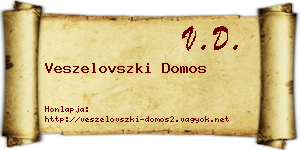 Veszelovszki Domos névjegykártya